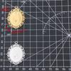 Двухцветный овальный поднос-основа из нержавеющей стали с золотым покрытием для ожерелья (18x25мм) Ювелирные изделия