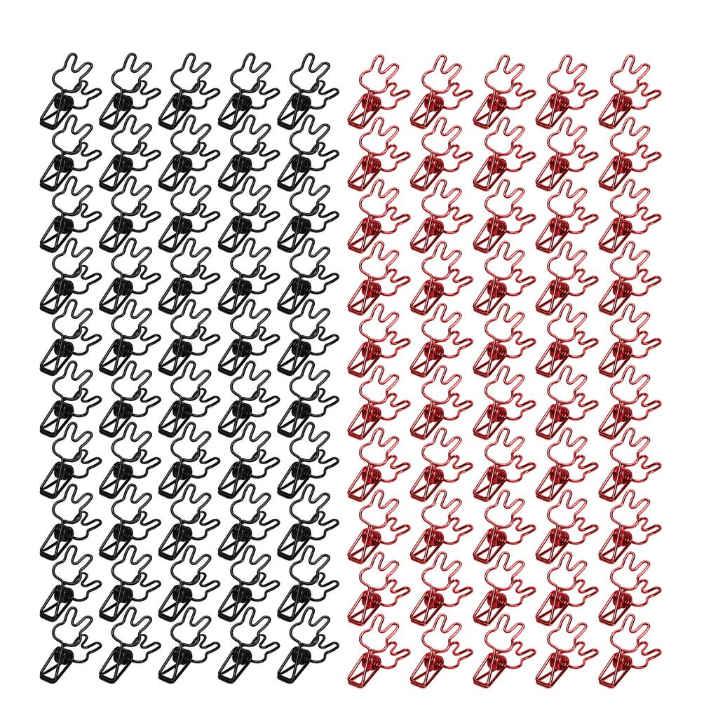 100 шт. Зажимы-кролики, полые, прочные, металлические, многоцелевые, маленькие, для сумок, одежды, D