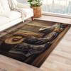 Nature Woman Face Area Rug Abstract Forest Art Print Carpet Non-Slip Indoor Floor Mat for Living Room Bedroom Office