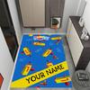 Number Blocks Winter Fun Customizable Name Floor Rug Office Rug Design for Playrooms Bedrooms Entryway Outdoor Anti-slip Rug Office home decor