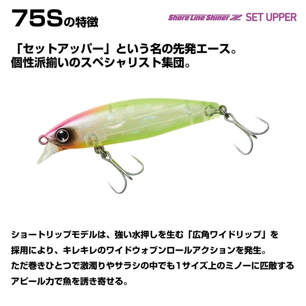 Daiwa Seabass Lure Set Upper 75S Matte Chart
