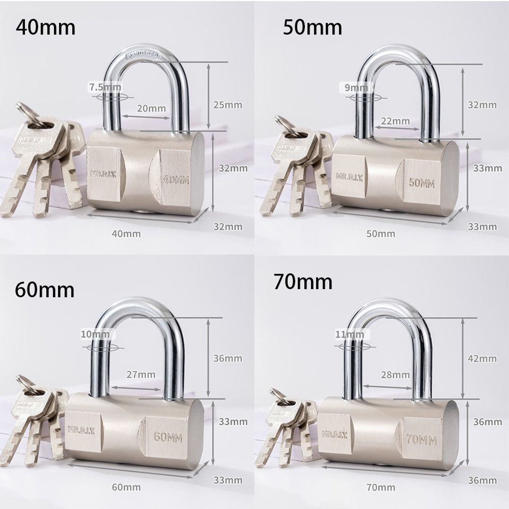 Waterproof Security Lock Stainless Steel Anti-theft Padlock  Outdoor Gym Dormitory Cabinet Door