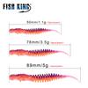 Мягкие приманки FISH KING Larva, 50 мм, 76 мм, 89 мм, искусственная приманка, рыболовная червь, силиконовая приманка для окуня, щуки, приманка для отсадки карпа, пластиковые приманки