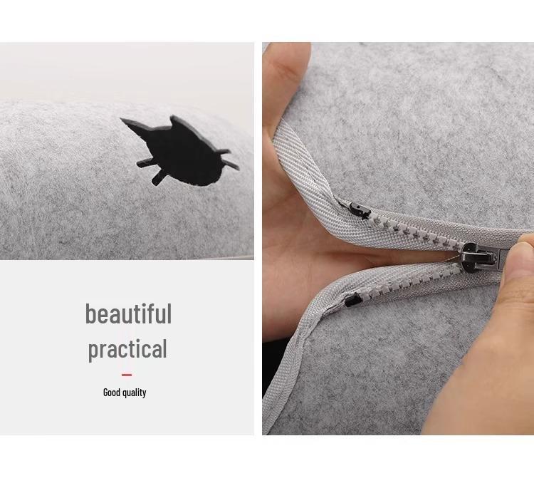 Четыре сезона Кот и Собака Фетровый Тоннель-Кровать - Уютное Зимнее Гнездо и Игровая Бублик