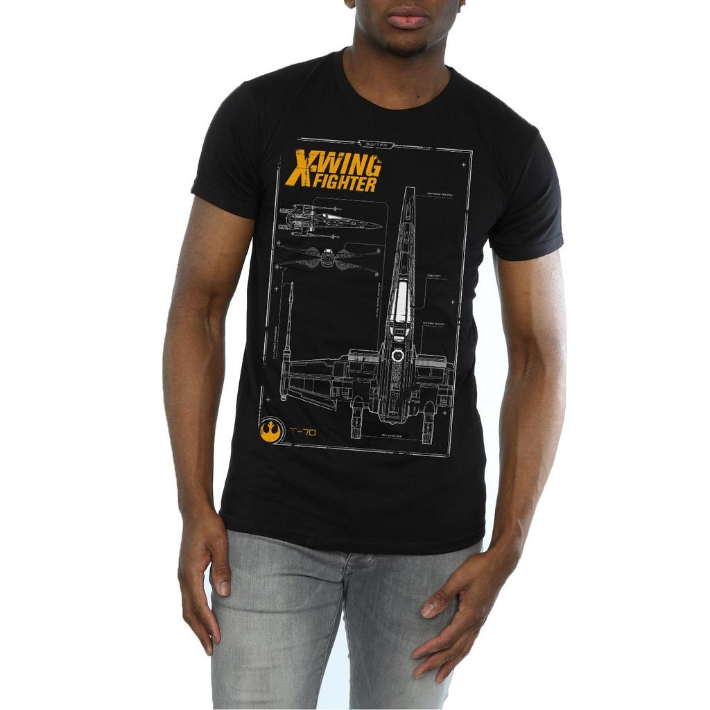 Star Wars Mens Force Awakens X-Wing Manual T-Shirt