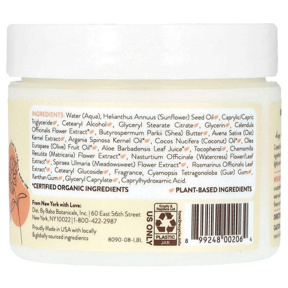 Babo Botanicals Чудо-крем для лица Увлажняющий с овсом и календулой 57 г (2oz)