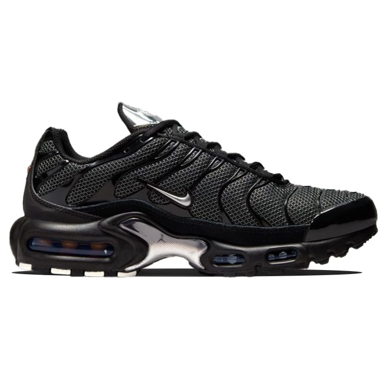 Nike Air Max Plus Black Metallic Silver Women Sneakers Turquoise-Blue DQ0850-001