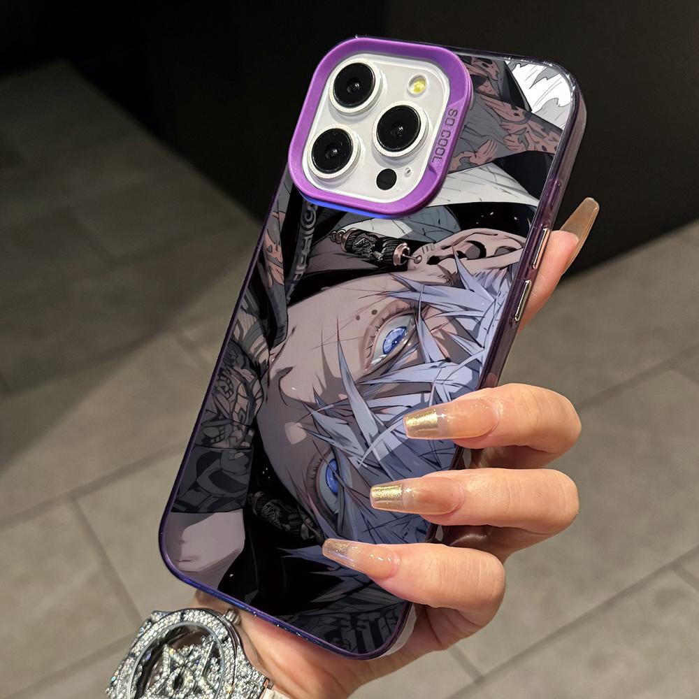 Чехол для телефона Jujutsu Kaisen Годжо Сатору для Xiaomi Poco X7 X6 X5 X3 F7 F6 F4 F3 GT Pro 4G 5G Матовый Серебряный Жесткий Чехол
