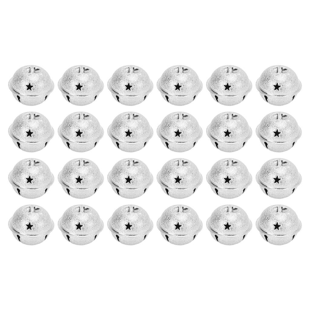 24 шт. Рождественские колокольчики 40 мм, железные полые, в форме пентаграммы, рождественские матовые колокольчики, сделай сам, рождественская елка