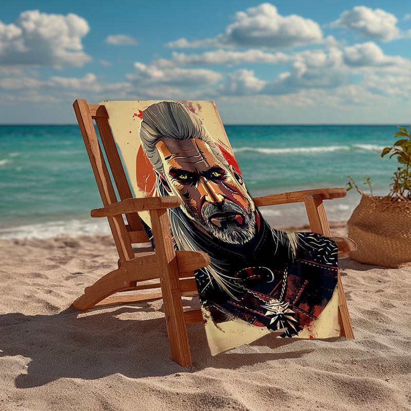 The Witcher Fashion Beach Towel: Ideal for Summer Adventures Soft, absorbent and quick drying suitable for swimming and bathing