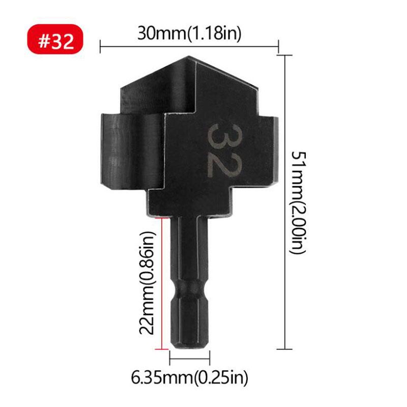 Water Pipe Expansion PPR Lifting Stepped Drill Bit Hexagon Shank Power Tools Parts Step Drill For Plumber Repairing