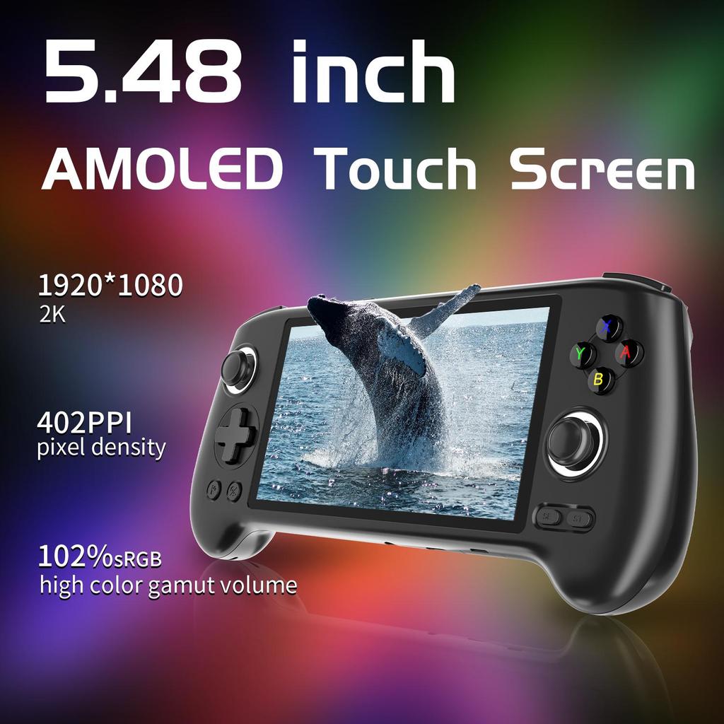 ANBERNIC Портативная игровая консоль RG556 с большим дисплеем и эргономичными органами управления