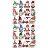 24 Pcs Christmas Tree Pendant Wooden Cartoon Hanging Ornaments Santa Snowman Dwarf Ornaments for Christmas Tree Home Party