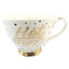 [P5213] - Фарфоровая кружка 'Hot Stuff! 'золотая слоновая кость - 10х9. 3 см