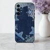 R-Ретро D-джинсовые нашивки Чехол для телефона Samsung Galaxy A73,A72,A71,A70,A53,A52,A51,Мягкий силиконовый черный чехол