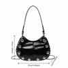 Small Pack Punk Style Handbags Crossbody Bag Shoulder Bag Fashion Rivets PU Underarm Bag  Girls