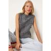 Women's Anthracite Bow Knitwear Sweater Pf00079