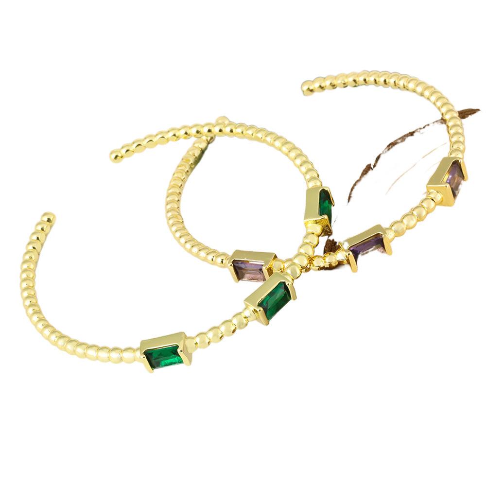 European and American Fashion Minimalist Style Zircon Open Bracelet for Women, Niche, Exquisite and Versatile