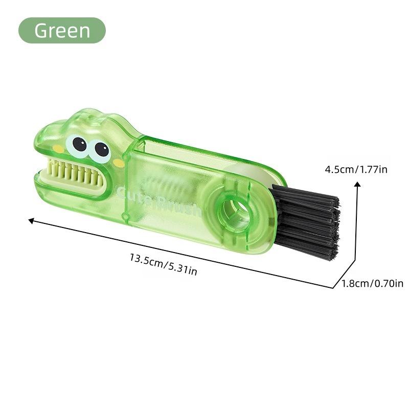 Three-in-one Cleaning Brush Shark Style Kitchen Portable Purple Green Yellow 1pcs