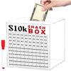 AB34-Для взрослых Для экономии Денежный бокс-копилка 10K Smash Box Небьющийся Прозрачный Акриловый Копилка-сберегатель 10000 Для коробки-вызова по экономии денег