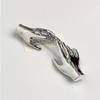 Palm Hand Shape Match Suit Pin Exaggerated Shawl Pins New Metal Brooch  For Women Men