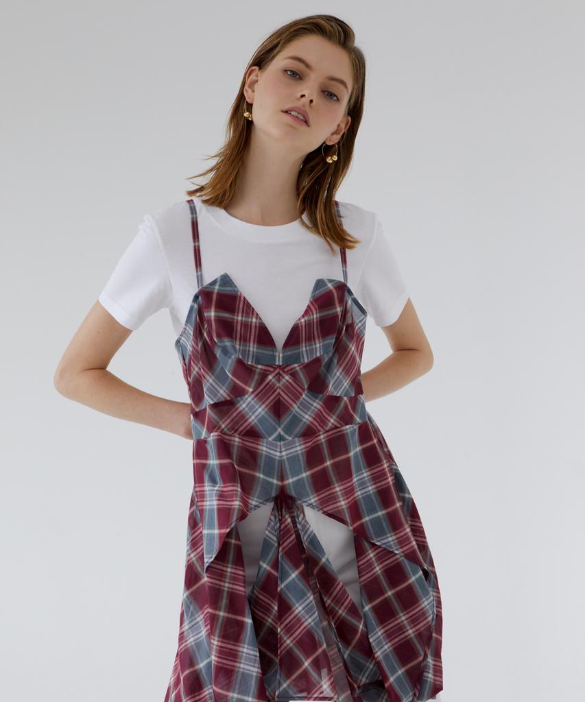 Asente Check Slip Dress