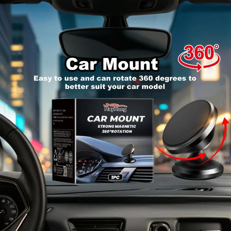 1/2pcs 360degree Multifunctional Car Holder Universal Rotating Dashboard Navigation New Magnetic Folding Navigation Phone Holder