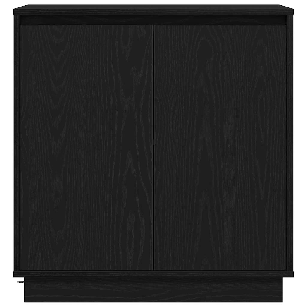 Sideboard in Black Oak Look 71 x 34.5 x 75 cm Particleboard