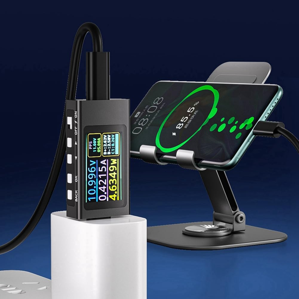 The Xsdjasd Wattmeter Type C Tester Is a Tester for Simple Electronic It Can Be Used As a DC Ampere and K-X1 Multi-function Tools. Voltmeter, Meter,