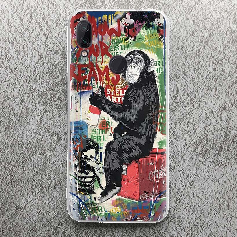Banksy Graffiti Art Print Soft Case for Xiaomi Redmi Note 10 9 9S 8 Pro 7 Phone Shell Mi 15 Ultra 14 12T 11T 10T 9T 12 11 Lite M