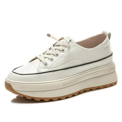 Модная женская обувь из натуральной кожи 5 см, платформа, танкетка, скейтбординг, высокий бренд, каблуки, повседневная летняя вулканизированная обувь, весенне-осенняя обувь