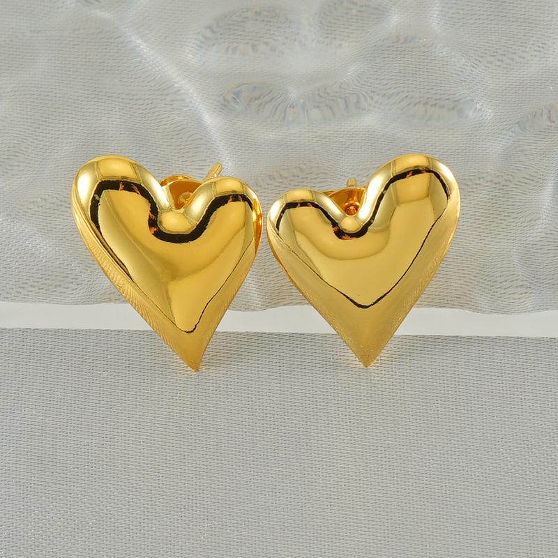 Новые серьги из нержавеющей стали, легкие, роскошные, универсальные, в форме любви, глянцевые, из титановой стали с покрытием 18 карат, модные, индивидуальные серьги, женские серьги