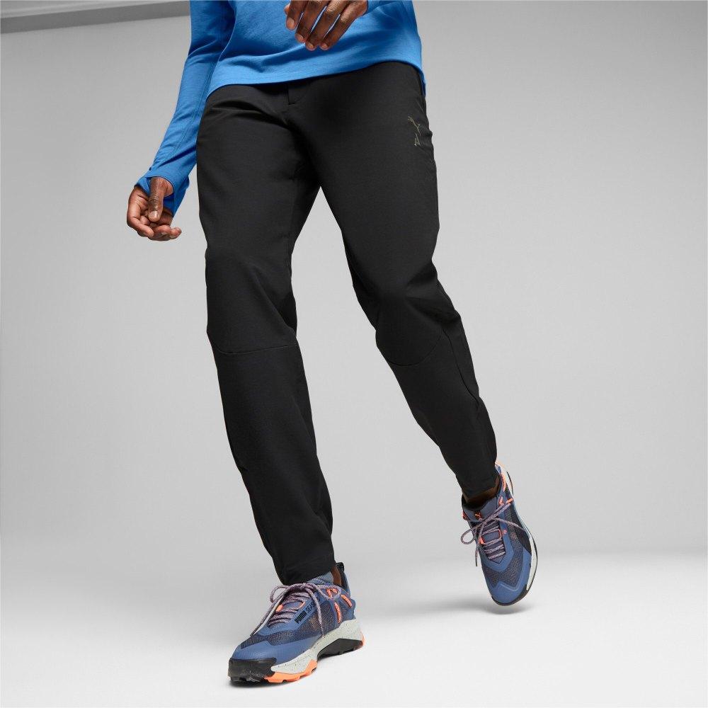 Puma Тканые повседневные брюки с логотипом, мужские, черные 524113-01