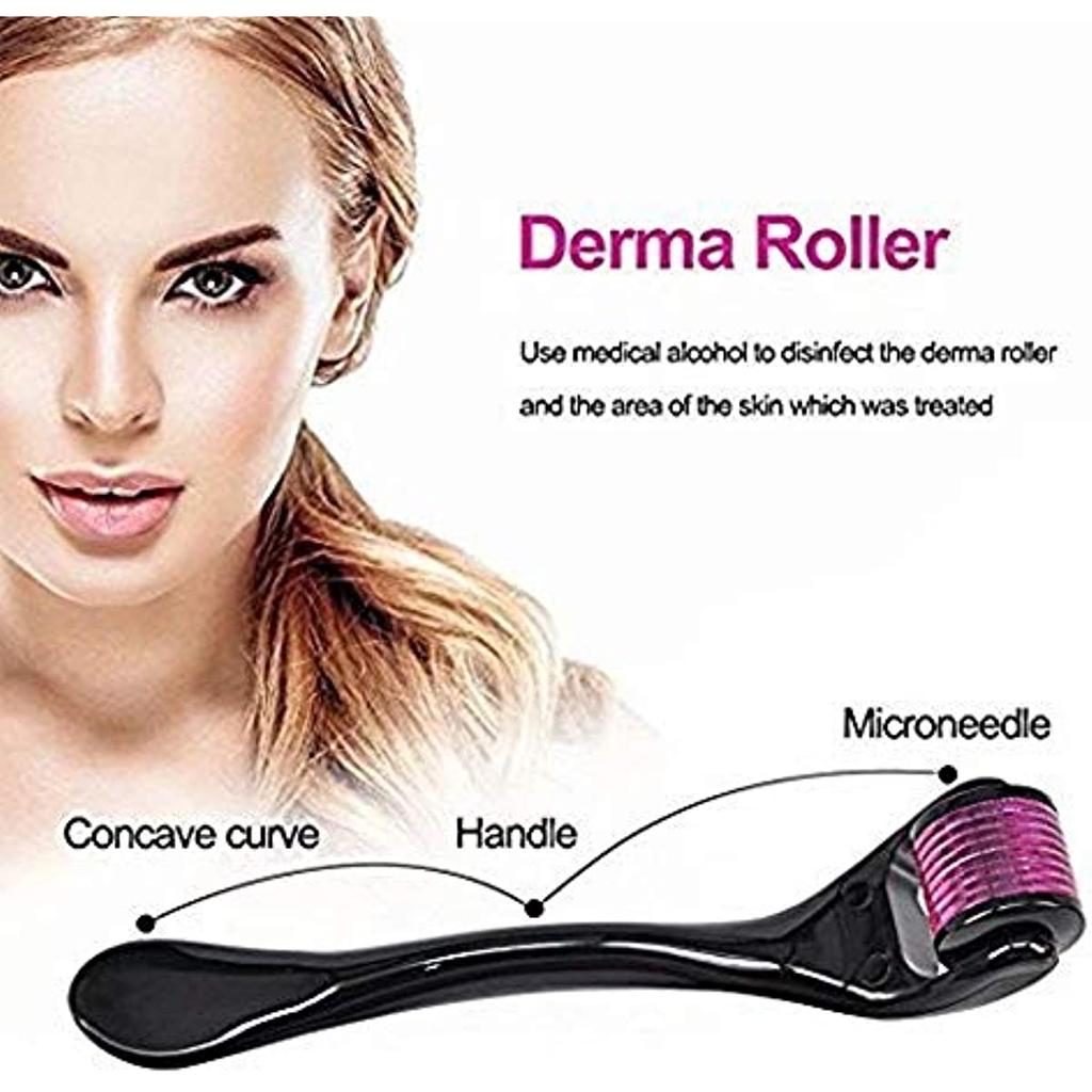 Набор микроигл Derma Roller для лица, тела и волос Титановый ролик для микроиголь премиум-класса 540 для мужчин и женщин 0,3/0,5/1,0/1,5 мммм)