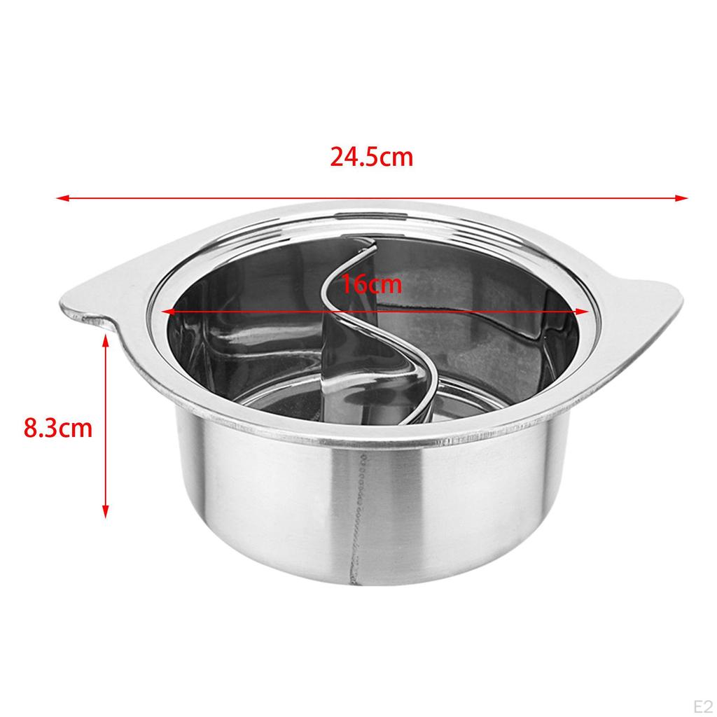 Кастрюля с разделителем, китайская двусторонняя многофункциональная горелка, посуда для приготовления пищи для путешествий
