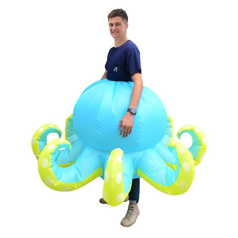 New Unique Inflatable Octopus Costume Props Performance Party Adult Male Female