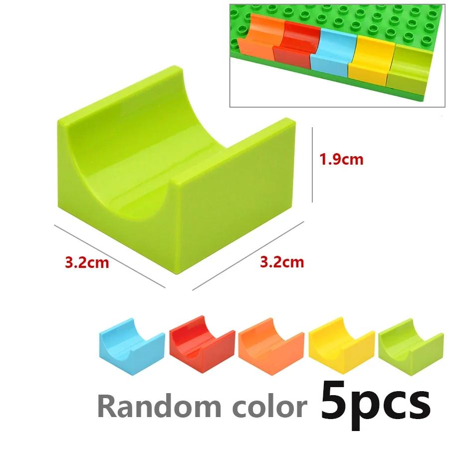 Большой размер слайд гоночный трек мяч кирпич крупный строительный блок воронка слайд лабиринт аксессуары детские игрушки совместимые Duploes