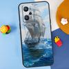 Sailing Pirate Ship Boat For Realme 14 13 12 10 11 Pro Plus GT 6 6T 5 GT7 Pro C55 C51 C21Y C25S C67 C75 C53 C61 Case