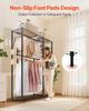 VEVOR Clothing Garment Rack, Heavy Duty Clothes Rack, 6 Adjustable Tiers Clothes Racks with Steel Frame