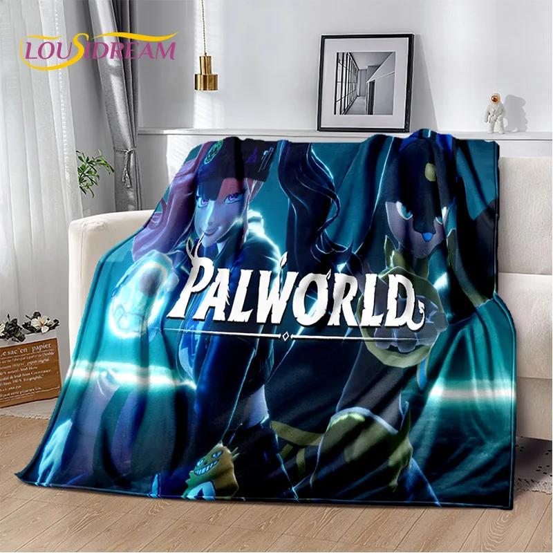 3D Мультяшное Игровое Одеяло Palworld, Мягкое Пледовое Одеяло для Дома, Спальни, Кровати, Дивана, Пикника, Путешествий, Офиса, Покрывало для Отдыха, Детское