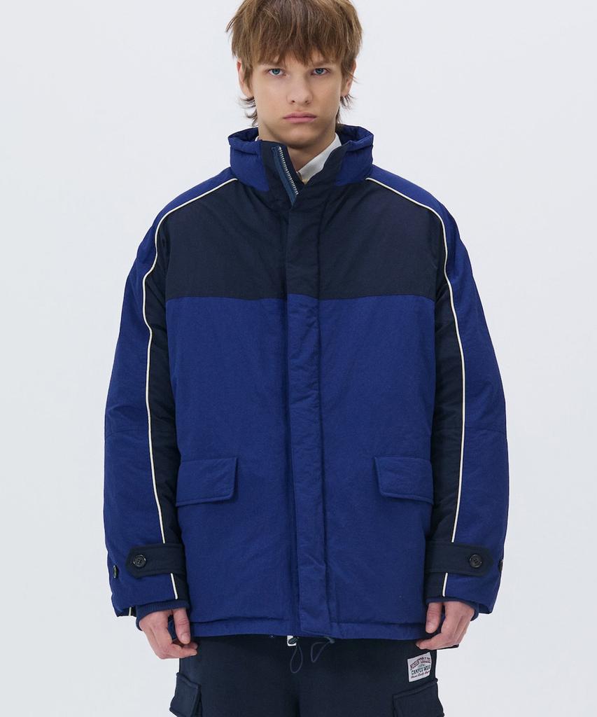 Nohant Color Block Padding Jumper Blue