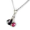 Les Trésors De Lily [K8062] - Designer Necklace 'Swans' Purple Pink