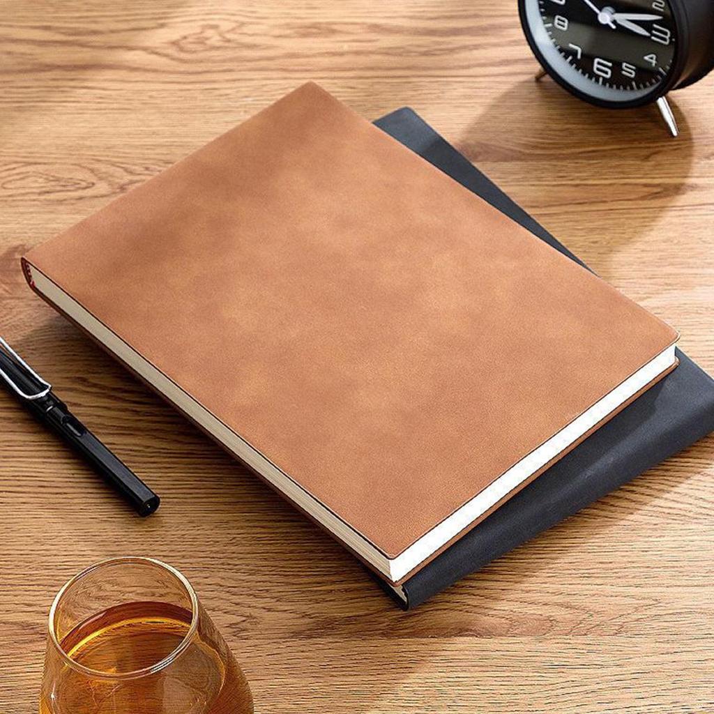 B5 Soft Leather Student Subject Notebook, Work Meeting Record Book, Business Notepad, Drawing Book, Mind Map, Grid/lined Blank Pages