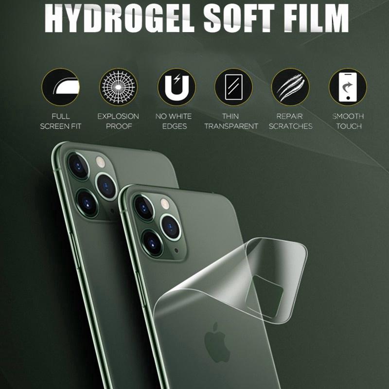 Для iPhone 16 15 14 Plus 13 Mini 12 Pro Max полное покрытие задняя часть + боковая рамка гидрогелевая пленка защитная пленка для экрана