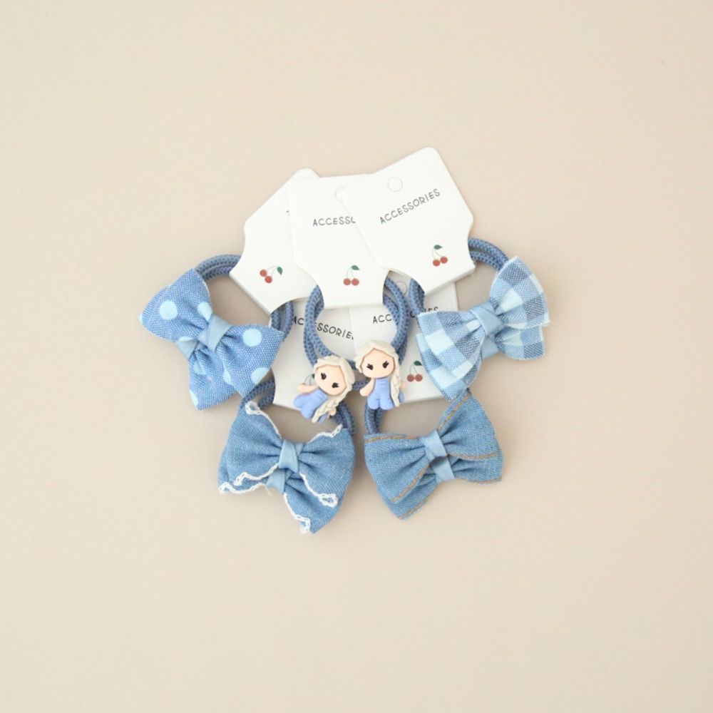 10Pcs Cute Elastic Rubber Band Kids Girls Hair Rope Luxury Hair Ties Bowknot
