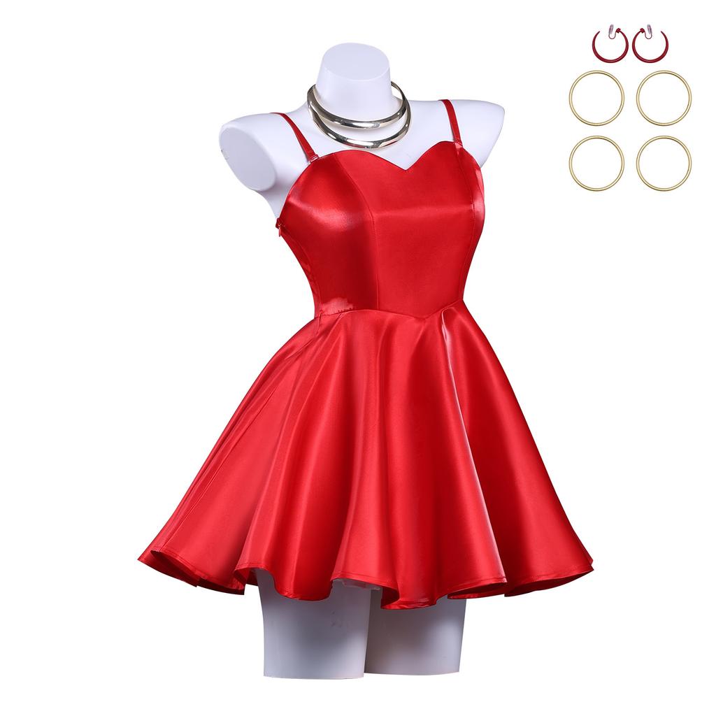 New garter angel cos suit panty little red dress cosplay 2d cosplay anime costume