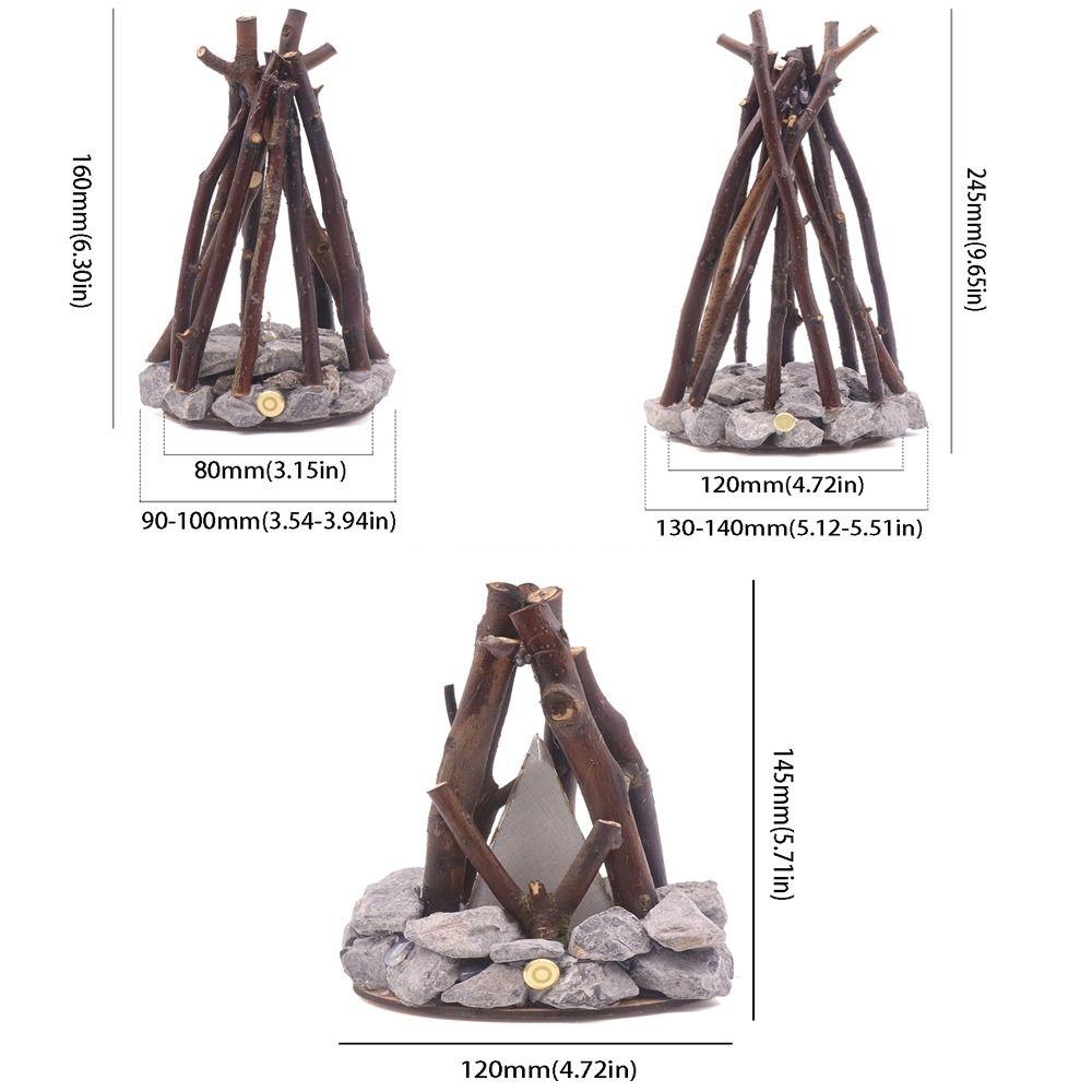3D Эффект Пламени Светодиодный Ночник Костер Форма Ветки Светящийся Горящий Костер Декор Airbnb