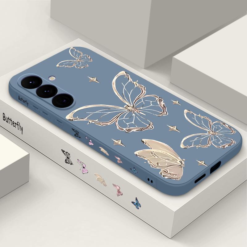 Красочный чехол с принтом бабочки для Samsung Galaxy S26 S25 Ultra S24 S23 S22 Plus S21 FE A15 A16 A17 A35 A36 A54 A55 A56 5G Мягкий чехол
