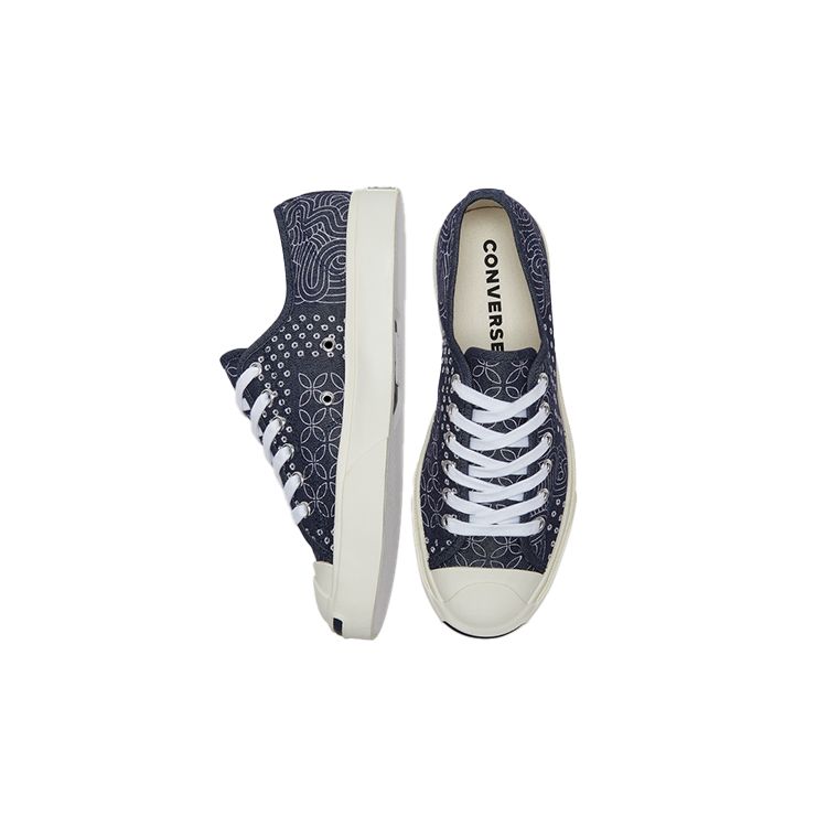 Converse Jack Purcell Hybrid Low World Denim — Кроссовки унисекс Midnight Navy Blue White 171949C