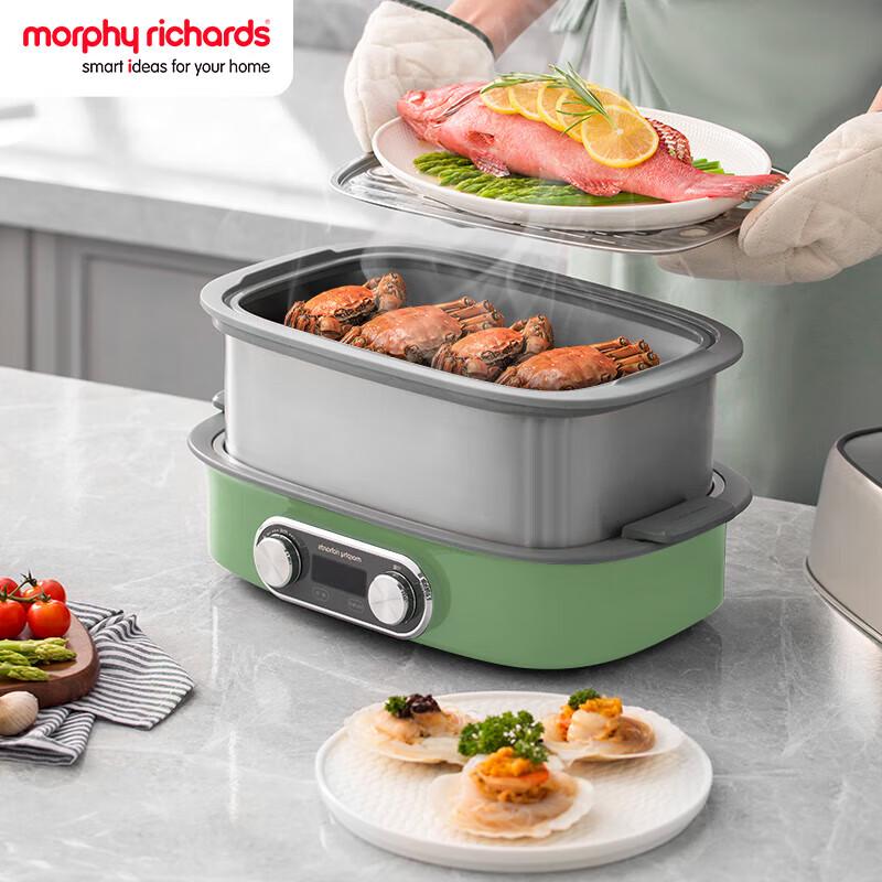 Многофункциональный электрический пароварка Morphy Richards 12 л, штепсель CN (адаптер в комплекте)